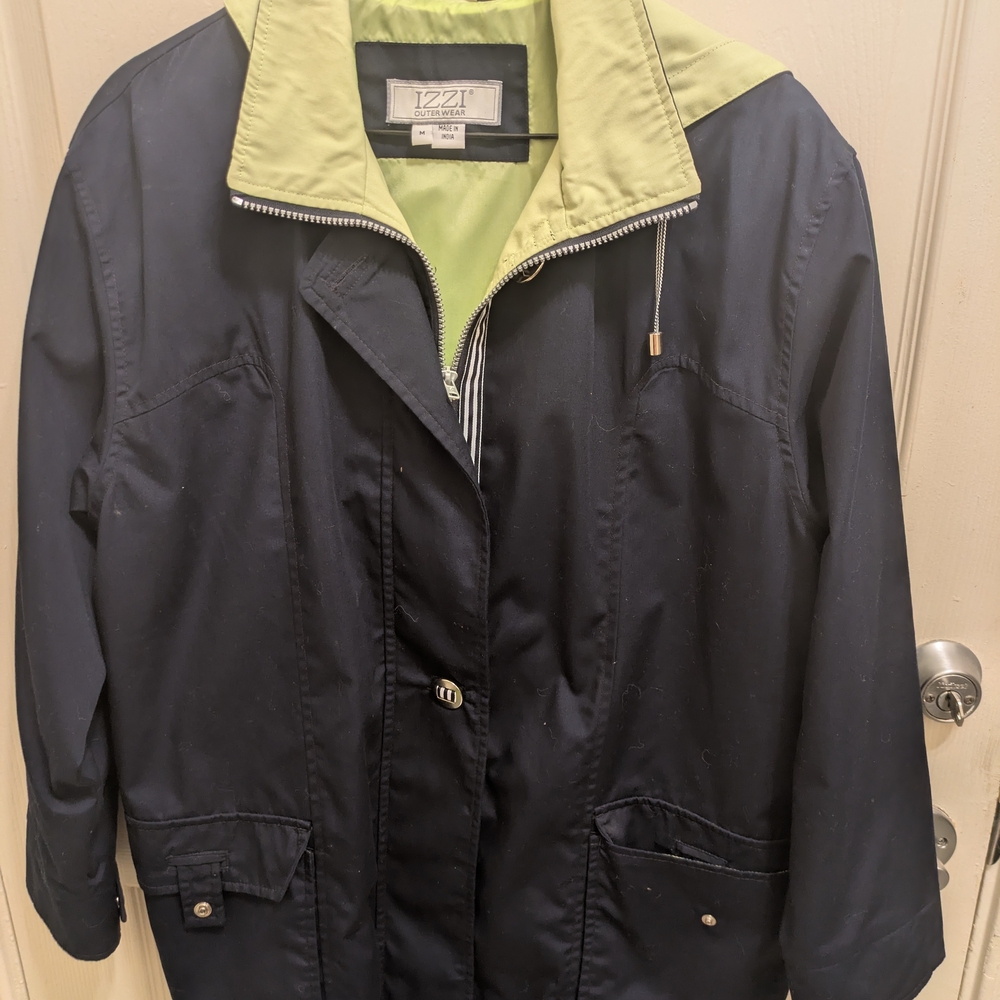 IZZI Outer Wear NAVY Lightweight Coat Jacket Womens